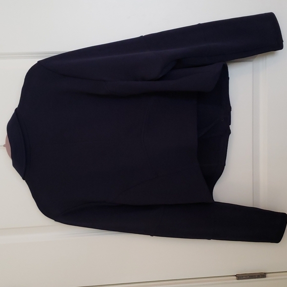 Torrid Women's Scuba Textured Woven Navy Moto Jacket - Size 2 - Picture 5 of 12